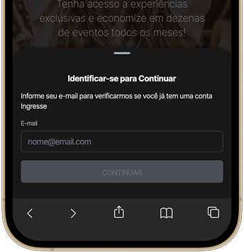 Faça login no Ingresse Club